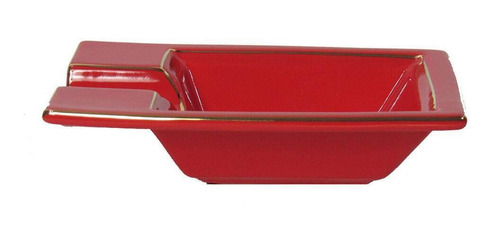 Imagem 2 de 3 de Cinzeiro Para Charuto Vermelho Em Porcelana Para 1