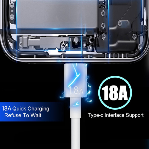 Cabo Usb Tipo C De 18a, Carregamento Rápido Para Cabo De Dad