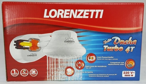 Ducha Bella Ducha C/pressurizador Lorenzetti 220v - Kit C/3