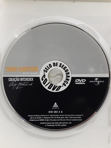 Dvd Cortina Rasgada ( Hitchcock ) Paul Newman - Novo