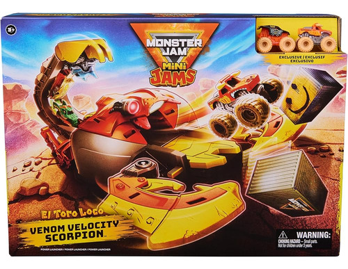 Set De Juego Monster Jam El Toro Loco Venom Velocity Scorpio