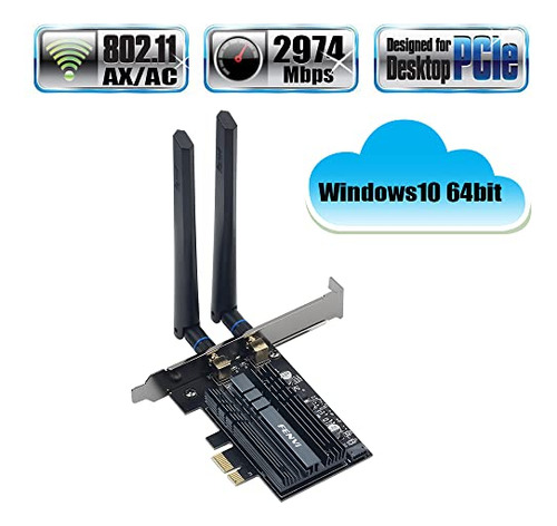 Tarjeta Wifi 6 Pci-e Ax200 Bt5.2 De Doble Banda Ax3000mbps -