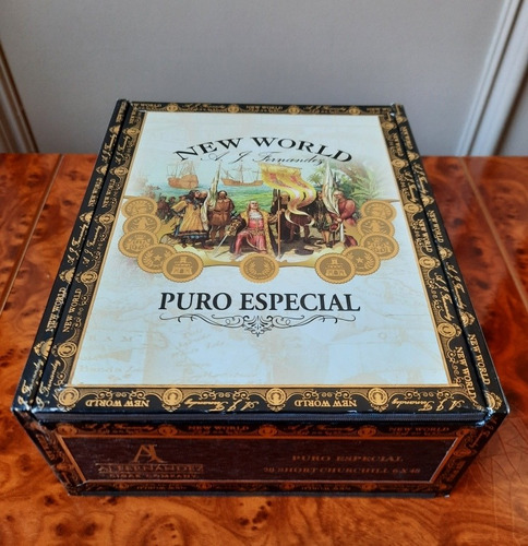 Caja Madera De Cedro Aj Fernández New World E Especial Cigar