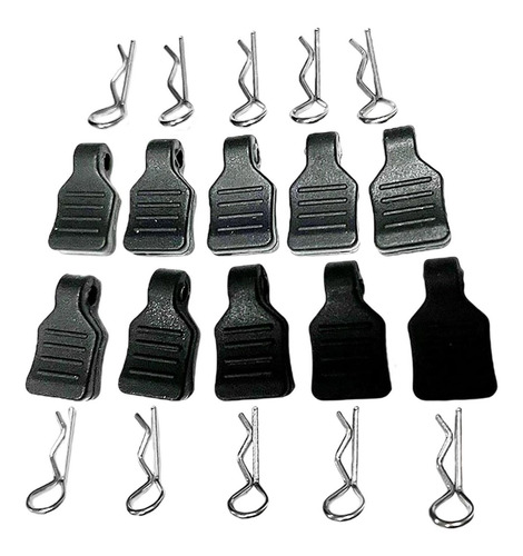 10 Piezas Rc Body Clips R Pins Con 10 Pestañas Para Negro