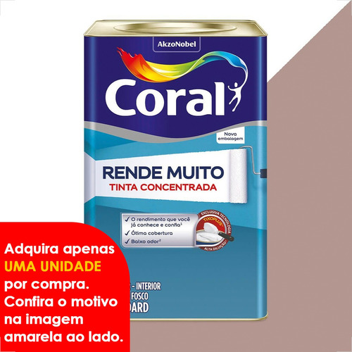 Tinta Acrílica Coral Rende Muito 16l Madeira Acinzentada