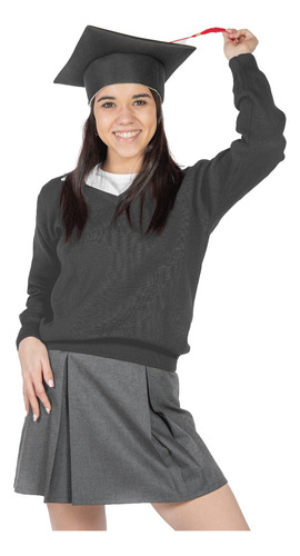 Sweater Pullover Liso Escote V Colegial Nene/nena Presente! 