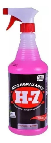 Desengraxante 1 Litro H-7 Limpeza Pesada Spray C/ Aplicador 