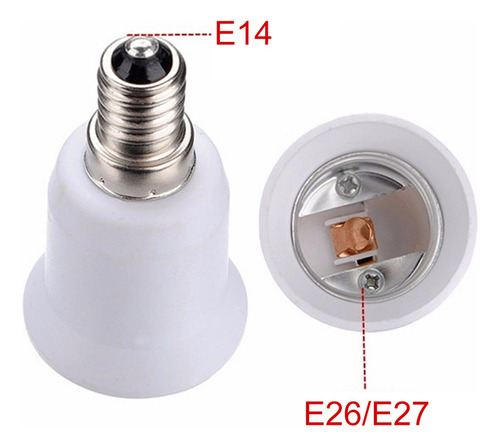 Xt Convertidor De Adaptador De Bombilla E14 A E26/e27 (5