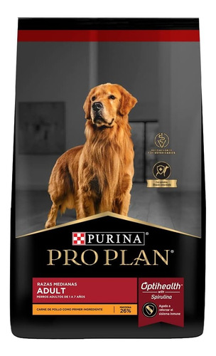 Alimento De Perro Pro Plan Adultos Razas Medianas De 17.5kg