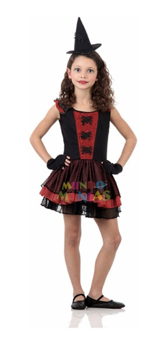 Disfraz Halloween Bruja Fashion Araña Roja Mundo Manias