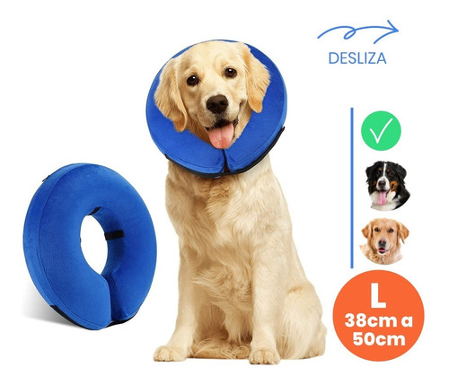 Collar Isabelino Inflable Talle Large Perros Grandes