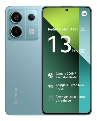 Xiaomi Redmi Note 13 Pro 5g 256gb 8gb Ram Camara 200 Mpx Azul Acero