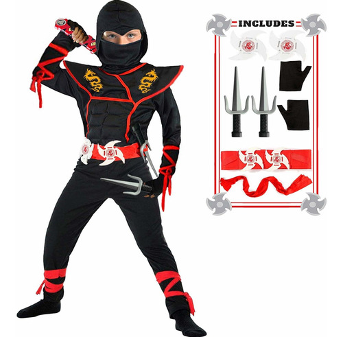 Disfraz De Ninja Para Niños De Halloween, Disfraz De Niño Ni