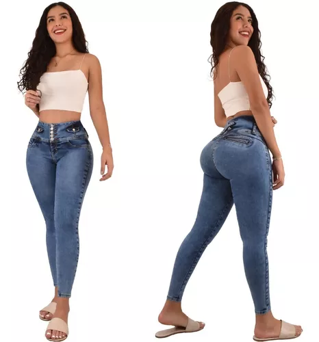 Infectar Práctico Lujoso Jeans Dama Pantalones Mujer Ajusta Cintura Premium