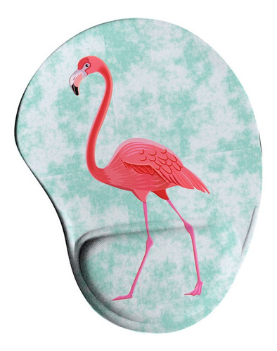 Mousepad Garça Rosa Animal Paisagem Desenho Estampado 272