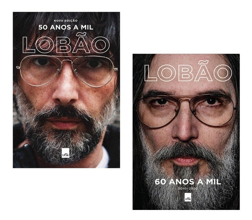 Kit Livros Lobão - 50 Anos A Mil + 60 Anos A Mil *