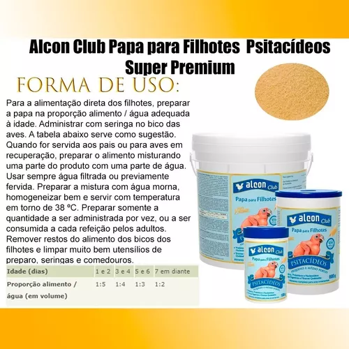 Ração Para Pássaros Canários Alcon Club 325g - Solos Agropet