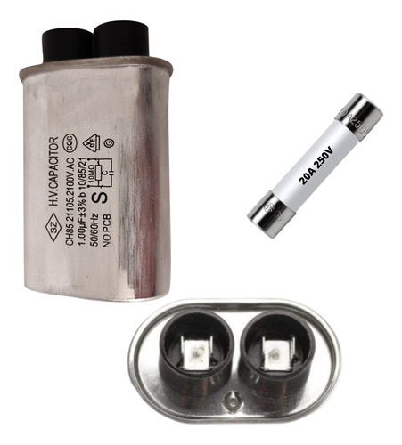 Capacitor Microondas 1.0 Uf 2100v Con Fusible 20a 250v