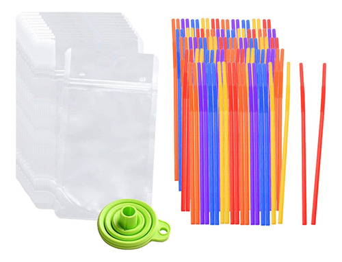 Bolsas De Bebida De Mano De 100 Cuentas Bolsas De Jugo De