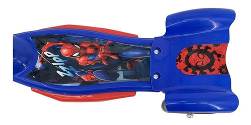 Scooter Con 3 Ruedas Y Canastilla  Spiderman Producto Orig. Color Azul