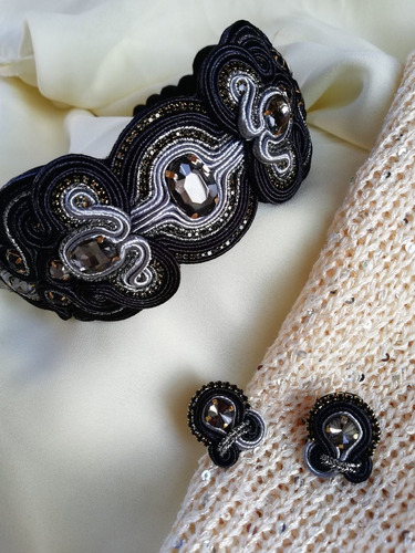 Diademas En Soutache+arete 