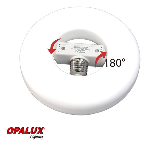 Luminaria Circular 30w Opalux 180° E27 Luz Blanca Led Hogar