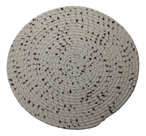 Jogo Americano Forro Protetor Mesa Redondo Corda 38cm Cor Cinza