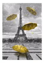 Comprar Quadro Paris Torre Eiffel Guarda Chuvas 40x60 - 4 Opções