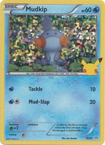 Mudkip 19/25 25th Anniversary Holo Promo Pokemon Tcg