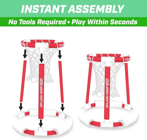 Canasta Inflable Basketbol Con 2 Pelotas Para Alberca Playa