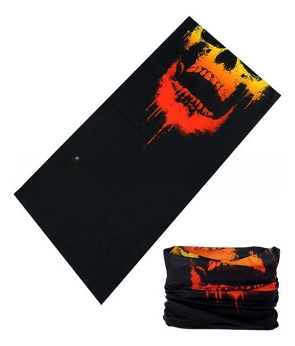 Cuello Multifunción-mascara Caras Payaso Vtas X Mayor Negro Mod 7 Liso
