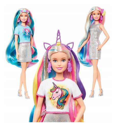 Barbie Cabello Fantasía Con Looks De Sirena Y Unicornio