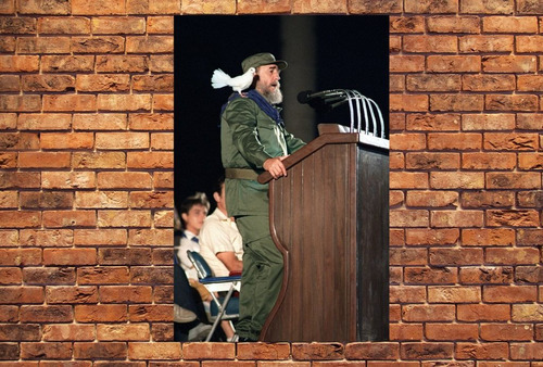 Vinilo Decorativo 20x30cm Fidel Castro Revolucion Cuba M9