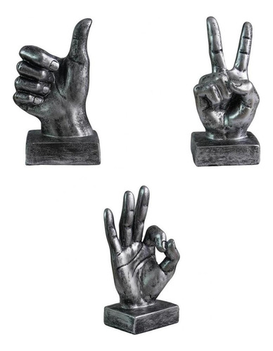 .. Escultura De Escritorio De Mano De Gesto De Mano De 3