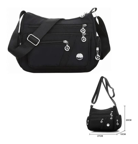 Negro Excelente Bolsa Mujer Crossbody Bolso De Hombro Bolsa