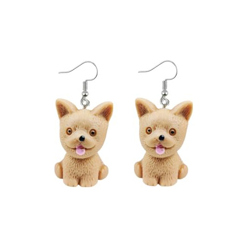 Aretes Cuelgue Perro Encantador. Regalo Mujer Niña