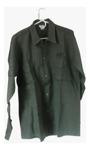 Camisa De Trabajo Costura Reforzada Verde Militar