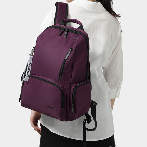 Mochila Tigernu Ejecutiva Para Notebook Morado T-b9178