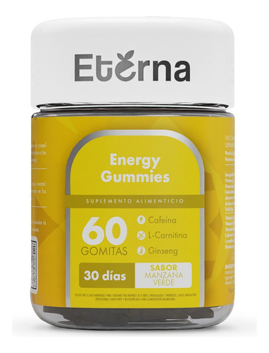 Eterna Energy Gummies Con Cafeína, Ginseng Y L-carnitina  