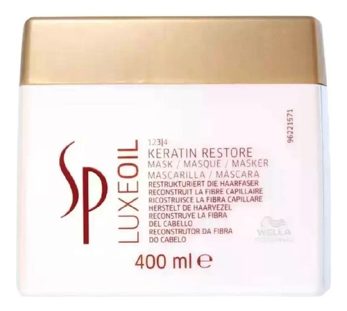 Máscara Wella Sp Luxe Oil Keratin Restore 400 Ml