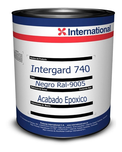 Acabado Epoxico Intergard 740 Ral-9005 Negro Galón 