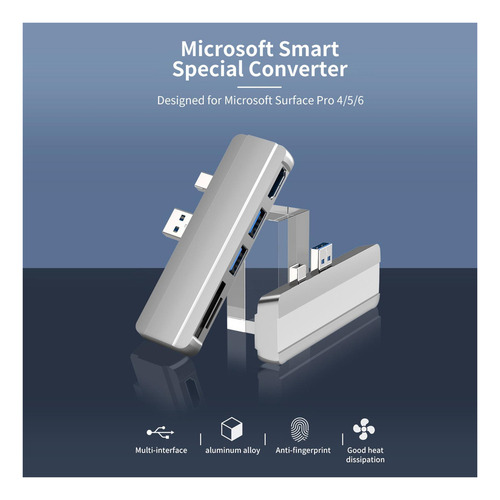 Adaptador De Concentrador Usb Hub 3.0 Para Surface Pro 4/5/6