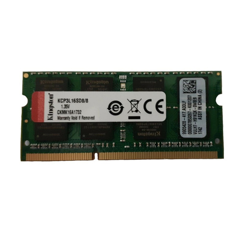 Imagen 1 de 2 de Memoria RAM 8GB 1 Kingston KCP3L16SD8/8