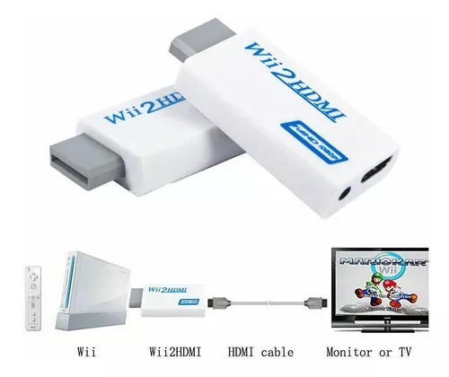 Convertidor De Wii A Hdmi 1080P Adaptador Wii2hdmi Salida De Audio Y Video  D