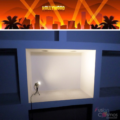 Proyector Cine Dicroica De Mesa 7w Led Luz Color A Elección