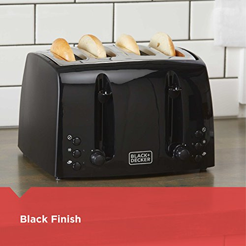 Tostadora De 4 Rebanadas Black+decker, Tr1410bd, Extra-ancha