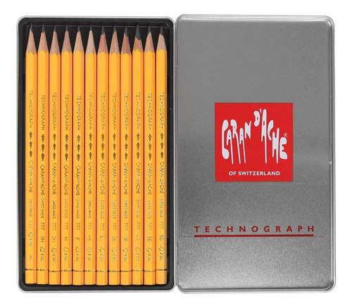 Lápis Grafite Caran D'ache Technograph Com 12 Graduações