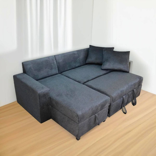 Sala Esquinera Milán Sofá Cama Con Baúl Chaise Izquierdo