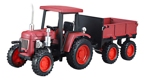Tractor De Juguete A Escala 1:24, Vehículo De Rojo