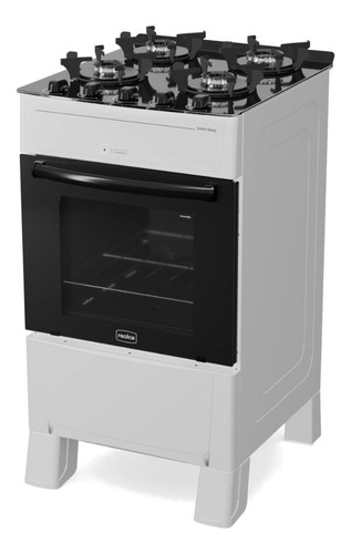 Fogão 4 Bocas A Gás Realce Smart Glass Cr223 Cor Branco 127/220V